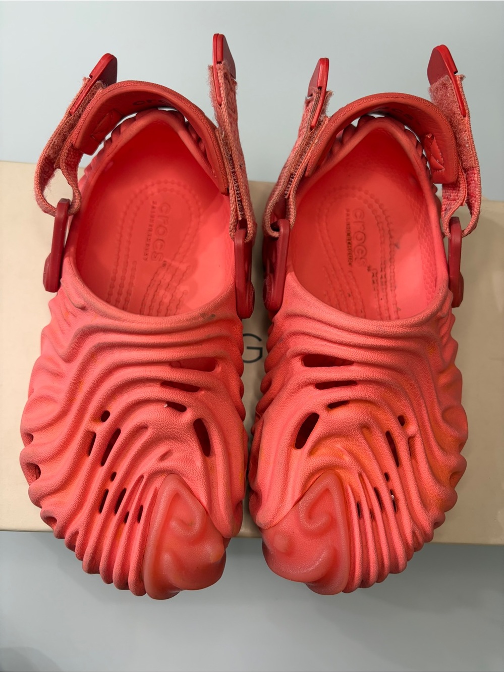 Crocs Kids' Red Sculpted Foam Clogs - Comfort & Ventilation C11